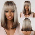 thumbnail image 3 of European Style Women Synthetic Wig Straight Short Hair Gray Headband Fiber, 3 of 7