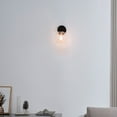 thumbnail image 2 of Harrow 1-Light Matte Black Wall Sconce with Clear Glass Shade, 2 of 8