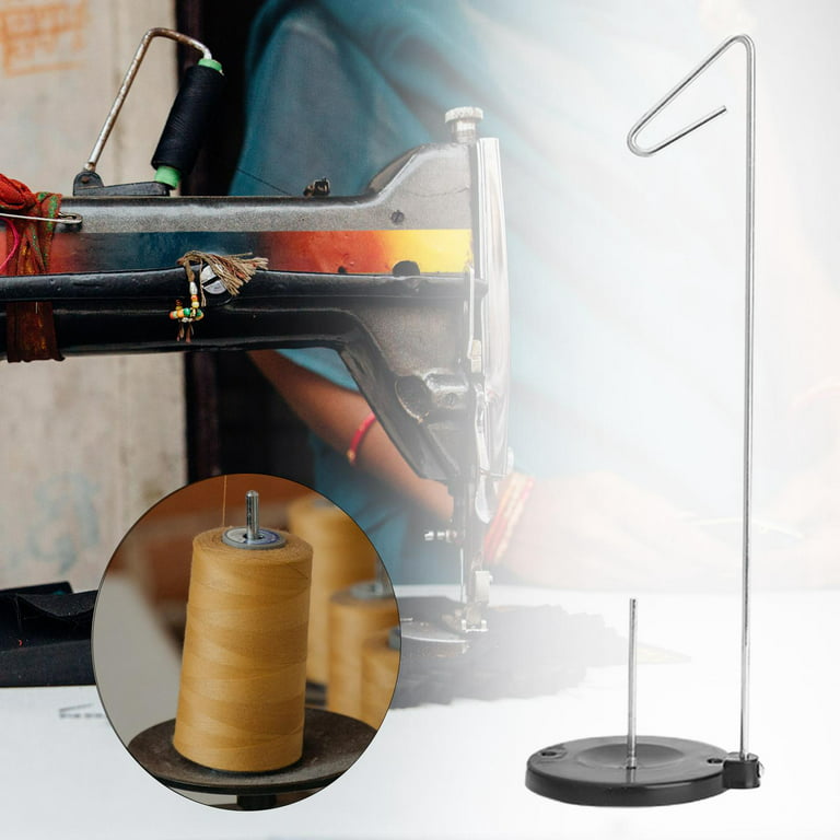 Tachiuwa Thread Spool Holder Steady Single Thread Stand for Industrial Sewing Machine, Size: 13.5cmx41cm, Black