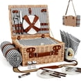 thumbnail image 1 of Cesta de Picnic SatisInside para 4 Personas con Manta y Bolsa para Vino, 1 of 9
