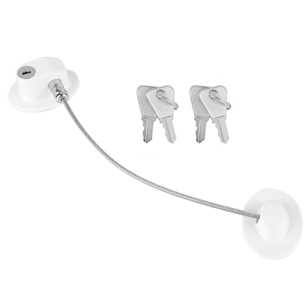 SHELLTON Refrigerator Lock with 2 Keys, Refrigerator Lock Dorm Freezer Door Lock and Child