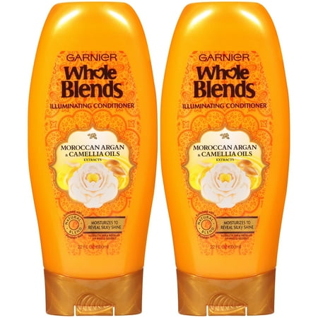 Garnier Whole Blends Conditioner with Moroccan Argan & Camellia Oils Extracts, N?A, 2 count