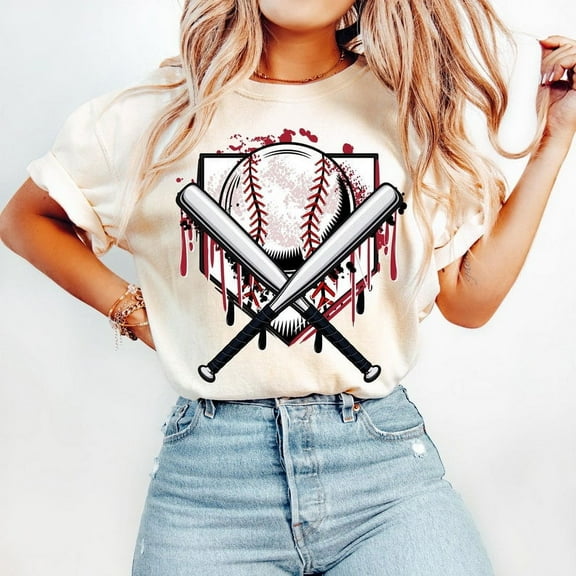 Baseball Game Day T-Shirt, Coquette Drip Baseball Tee, Home Plate Mama Shirt, Retro Sports Season Tee