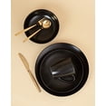 thumbnail image 2 of Euro ceramica Euro Essential collection Ensemble de Vaisselle 16 Pcs, Service pour 4, Noir Semi-Mat Uni, 2 of 4
