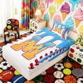 thumbnail image 5 of Erosebridal Waffle Drip Letter M Twin Sheet Sets, Cute Baseball Sport Bedding for Girls and Boys, 3pcs, 1 Flat Sheet, 1 Fitted Sheet and 1 Pillowcase, 5 of 6