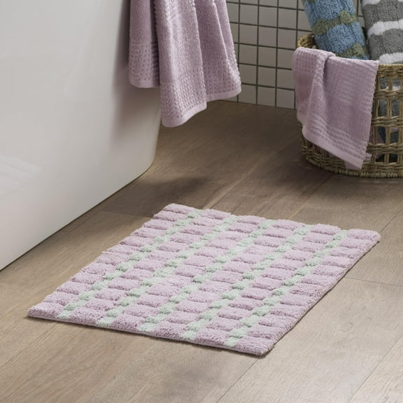 Martex Expression Sculpted Bath Rug, Lilac/Grey