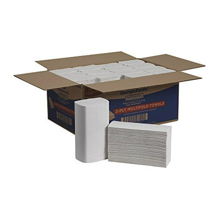 Georgia-Pacific Professional Series Premium 2-Ply Multifold Paper Towels by GP PRO (Georgia-Pacific) White 2344214 150 Towels Per Pack 16 Packs Per Case