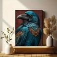 thumbnail image 6 of Mystical Raven Canvas Art, Black Crow Portrait, Gothic Bird Home Wall Decor, 6 of 8