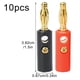 thumbnail image 3 of 10pcs Banana Plugs 4mm Gold Plating Audio Speaker Wire Cable Screw Banana Lantern Plug For Audio Speaker, 3 of 10