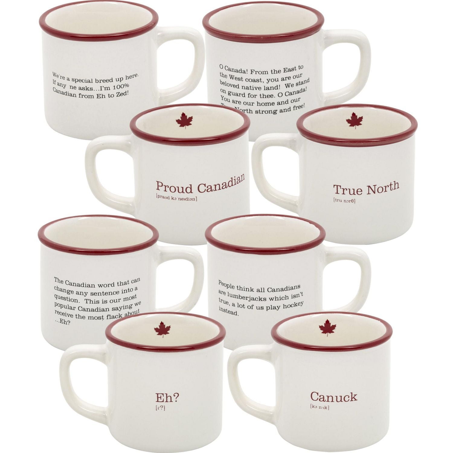 Tasses à espresso Canadiana. Ensemble de 4