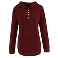 thumbnail image 4 of Aayomet Hoodies for Women Sweatshirt Pocket Hooded Strap Long Sleeve Loose Top (Red, XL), 4 of 5