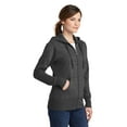 thumbnail image 4 of Port & Company Ladies Core Fleece Full Zip Hooded Sweatshirt-XL (Dark Heather Grey), 4 of 6