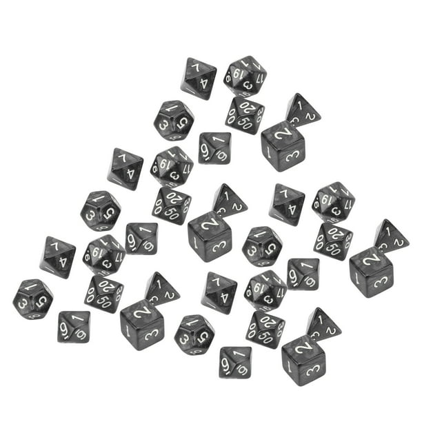 Dados poliédricos, juego de dados de plástico de 35 piezas, juego de dados de mayor durabilidad