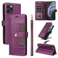 thumbnail image 4 of FOXDOCK Funda tipo Cartera para iPhone 15 Pro Max – Cubierta de Cuero PU con Múltiples Ranuras, Bolsillo para Efectivo y Correa de Muñeca, 4 of 6
