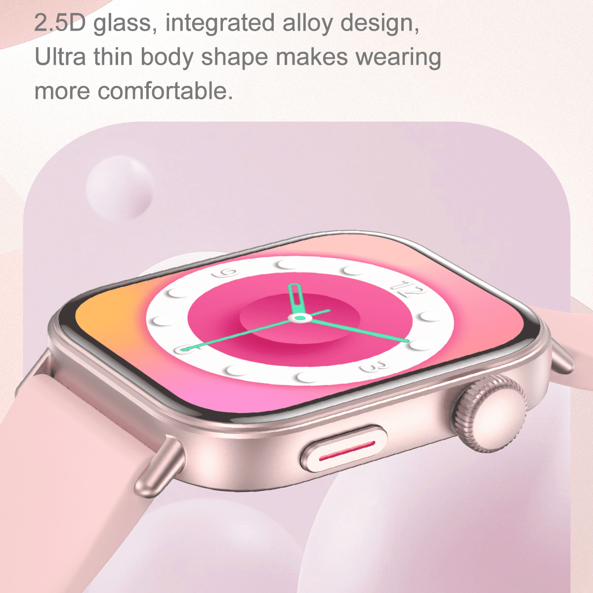 E EYAFA Women's Smart Watch GW11 Mini with 1.75 inch Screen-Pink