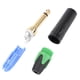 thumbnail image 5 of Conector Macho Chapado en Oro Zhivalor 10PCS 6.35mm Adaptador de Micrófono Verde, 5 of 8