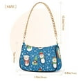 thumbnail image 3 of Ryvnso Christmas Snowman Womens Chain Shoulder Bag Tote Handbags Clutch Hobo Purse with Zipper for Travel, 3 of 7