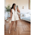 thumbnail image 7 of Women'S Dresses Summer Sleeveless Double Breasted Pleated Hem Work Office Dress M, 7 of 7