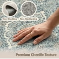 thumbnail image 6 of ODIKA 5'x7' Washable Area Rug Allover Vintage Scroll Border Boho Center Bordered Distressed Flowing Dynamic for Dining Room, Under Table, Home Office, Non-Slip Chair-Friendly, 6 of 7