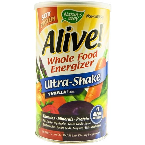Nature's Way Alive! Ultra-Shake Vanilla Soy Protein Powder Dietary ...