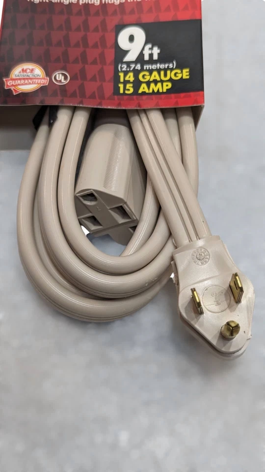 KLYNE - Ace 14 Gauge Major Appliance Cord Grounded 9Ft