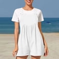 thumbnail image 2 of Tuphregyow Women's Casual Wide Leg Jumpsuit Comfortable and Stylish Pajama Romper for Summer, Beach, and Casual Wear Women Loose Jumpsuit White L, 2 of 4