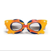 Orange and Yellow Shark Shaped Frame Swimming Pool Goggles for Children
