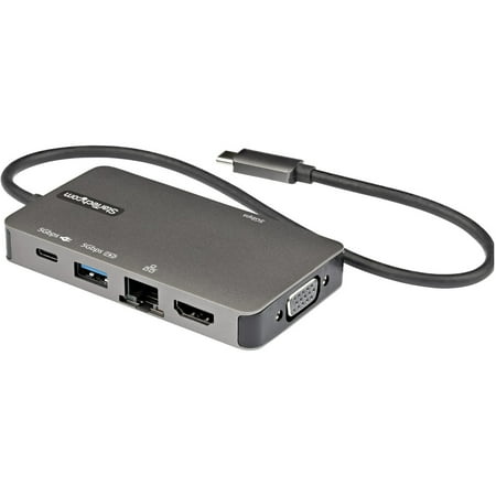 UPC: 0065030891752 | StarTech.com USB-C Multiport Adapter  USB C to 4K HDMI or VGA  USB Type-C Mini Dock  100W PD Passthrough  3x USB 3.0  GbE  12  Long Cable