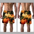 thumbnail image 3 of luoweisi Men's Beach Shorts Quick Dry Swim Trunks with Mesh Lining Thanksgiving Pumpkin S, 3 of 5