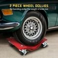 thumbnail image 3 of Accreate Car Dolly Set of 2-5000LB Capacity Heavy Duty Vehicle Wheel Dollies for Moving Cars, Trucks, SUVs - 2.5" Reinforced Nylon Wheels, Anti-Slip Curved Design, 3 of 7