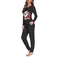 thumbnail image 2 of SCRAWLGOD Santa Claus Women's Pjs Sets for Women Long Sleeve and Pants Pajama Set Crewneck Ladies Two Piece Pajamas Size 4XL Loungewear Sets Women Christmas, 2 of 6