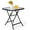 Semitransparent & Black, variant on Yunken Folding Side Table, Square Small Patio Table, Tempered Glass Tabletop, Steel Frame, Weather-Resistant Outdoor Indoor Use for Bistro Porch Garden Balcony (Farmhouse Square,18"x18"x18.5")