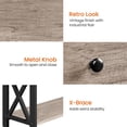 thumbnail image 4 of Alden Design Wood and Iron Console Table, 1 Drawers and 2 Shelves, Rustic Gray with Dark Frame, 4 of 9