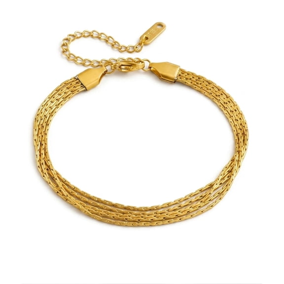 Elegant Multi Layer Chain Bracelet for Women with Adjustable Design Stylish Fashion Jewelry Accessory