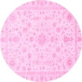thumbnail image 1 of Ahgly Company Indoor Round Oriental Pink Traditional Area Rugs, 6' Round, 1 of 4