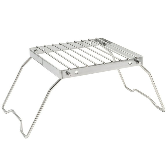 Outdoor Stove Stand, Portable and Foldable Stainless Steel Campfire Grill Stand for BBQs, Fire Pits, and Camping Adventures