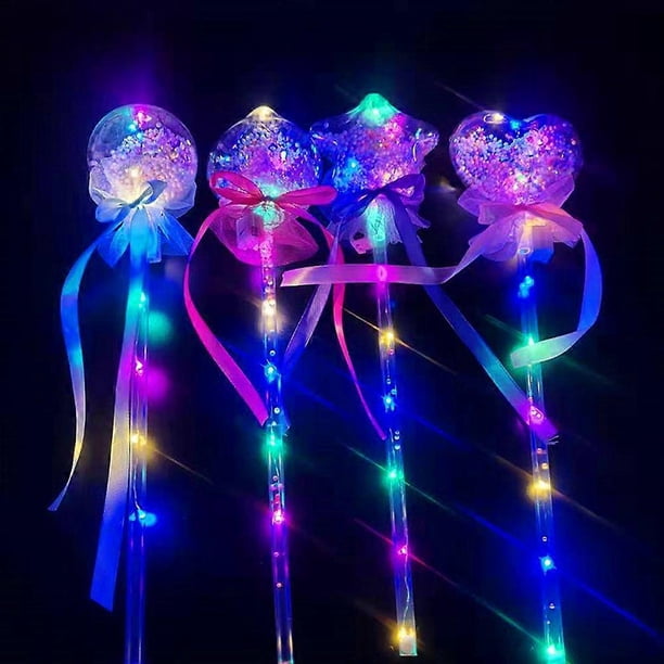 Kids LED Glow Wand Light Up LED Fairy Stick Toy Princess Wand Glow Sticks Birthday Party Favors Star Shape