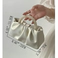 thumbnail image 4 of Kukuzhu Evening Bag Purse for Women Pearl Tote Bag Rhinestone Clutch Handbags Soft Leather Cloud Purse for Wedding Party Prom, 4 of 6