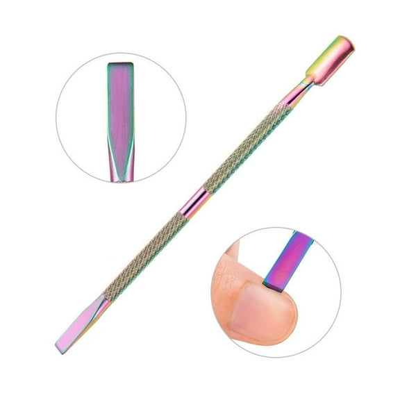 STAOEDU Cuticle Pusher and Cutter Remover Stainless Steel Acetone Gel Nail Polish Peeler Scraper Durable,Pedicure Cleaner Tool For Fingernail and Toenail