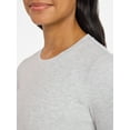 thumbnail image 4 of Avia Women's and Women's Plus Rib Seamed Long Sleeve Tee, Sizes XS-4X, 4 of 5