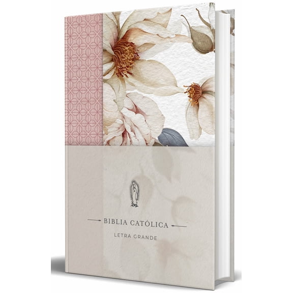 La Biblia Católica: Edición Letra Grande. Tapa Dura, Tela Rosada con Flores / Catholic Bible: Large Print, Hard Cover, Pink Cloth with Flowers (Hardcover)