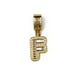 thumbnail image 5 of Collar con dije de oro laminado letra brillos F, 5 of 6