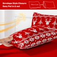 thumbnail image 3 of Juego de fundas de almohada YIYEA, 4 unidades, 51 x 66 cm, diseño navideño rojo, 3 of 7
