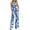 Blue, variant on Zszcpp Womens Rompers And Jumpsuits Beach Wear Wide Leg Refreshing Loose Fit Zebra Print Trendy Thin Bodysuit Playsuit Casual Trousers