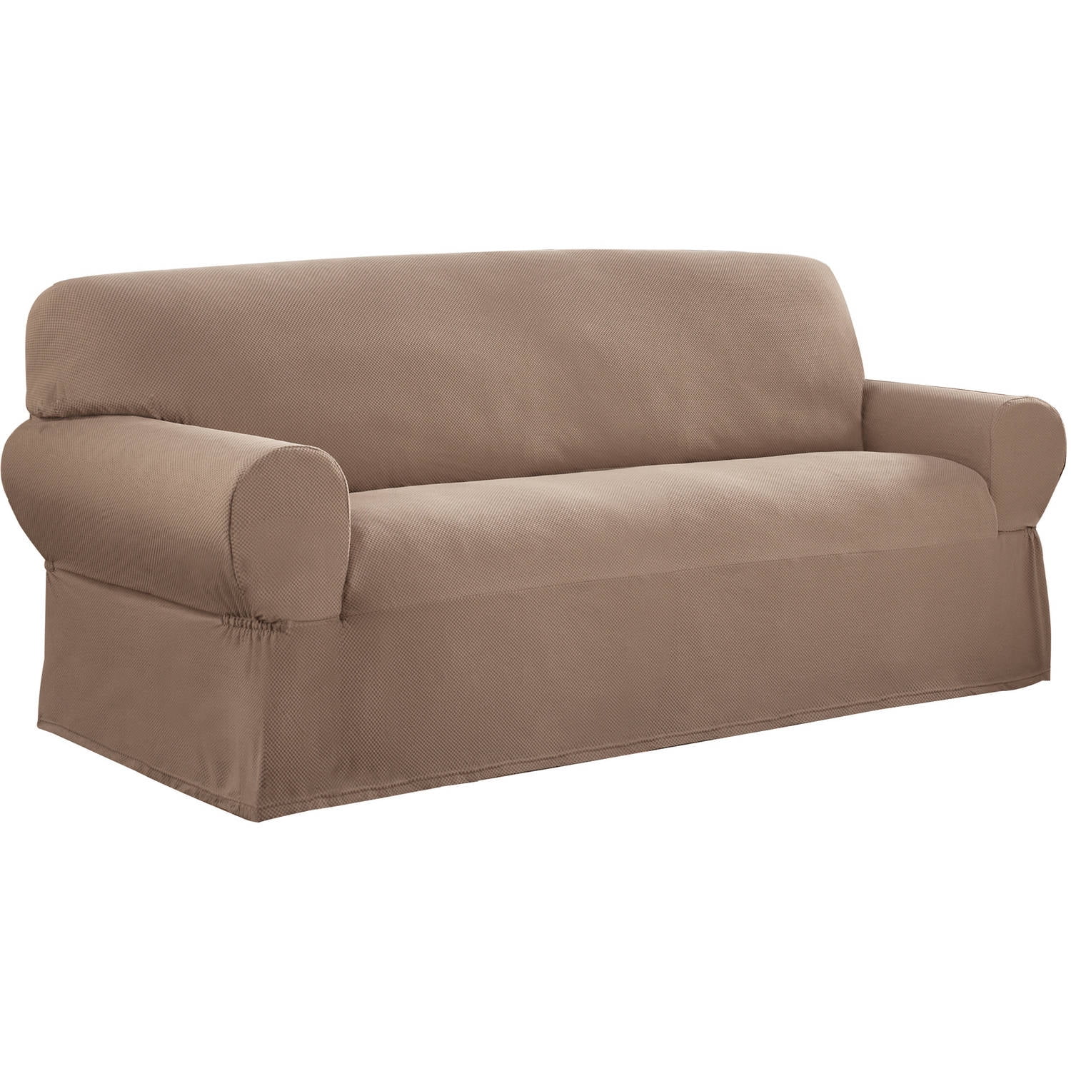 Mainstays 1 Piece Stretch Fabric Sofa Slipcover Walmartcom