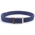 thumbnail image 3 of Gelante Adult's Canvas Elastic Fabric Woven Stretch Braided Belts Solid Color - Navy, 2XL, 3 of 4