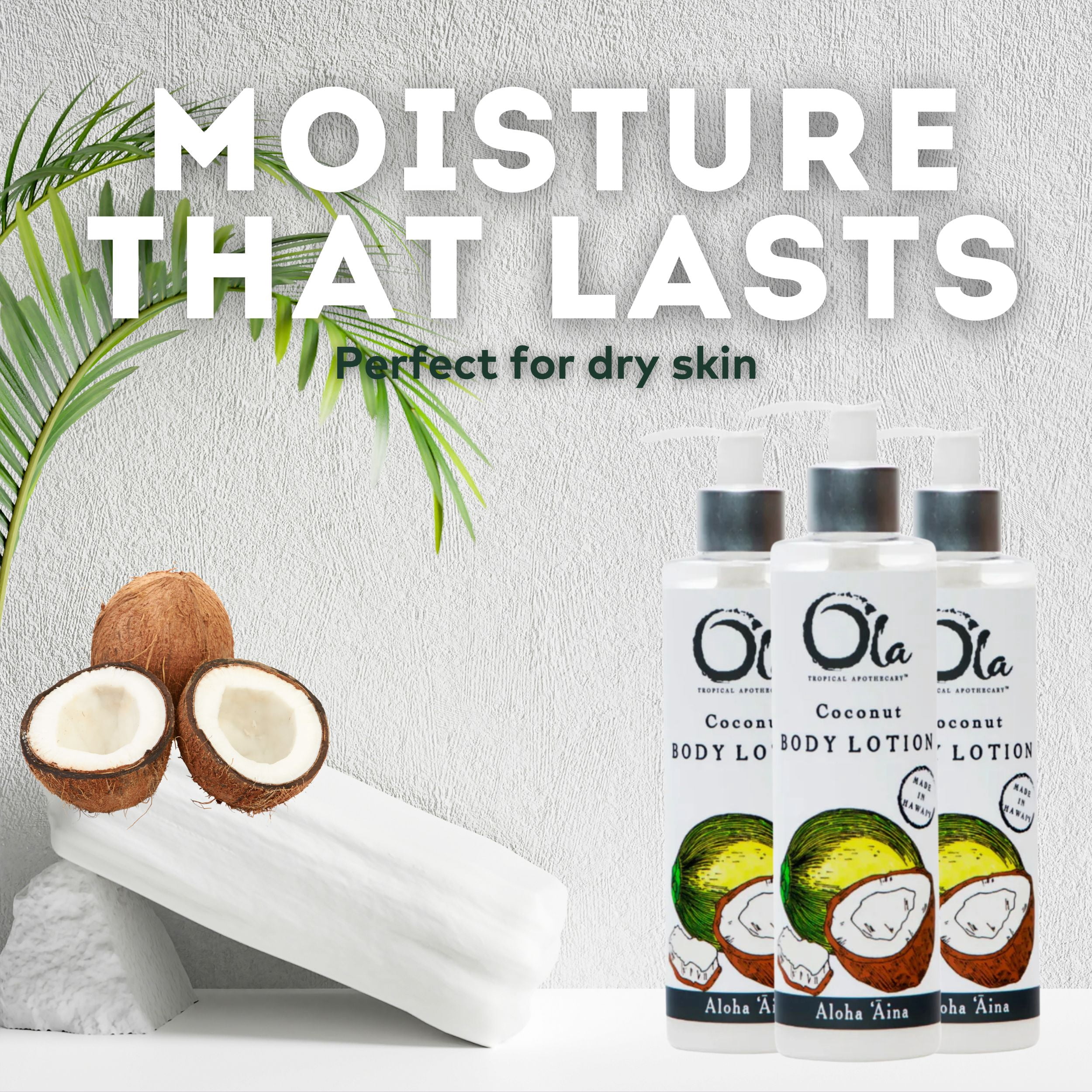 Ola Tropical Apothecary Coconut Body Lotion with Pure Tropical Oils and Plant Extracts - 8.45 Fl Oz