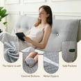 thumbnail image 3 of Wedge Headboard Pillow King, Triangular Wedge Pillow Headboard, Wedge Headboard Pillow for Bed Sofa, Daybed Pillows for Sitting up, Reading or Working with Removable Cover, Grey, 3 of 6
