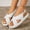 White, variant on Womens Polka Dot Platform Sandals, Crisscross Slingback Comfort Cushioned Open Toe Walking Shoes, Adjustable Casual Sandals, Summer Going Out Shoes