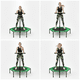 thumbnail image 4 of Trampolín Hexagonal Fitness 50″ con Barra de Agarre Reforzada Verde, 4 of 5